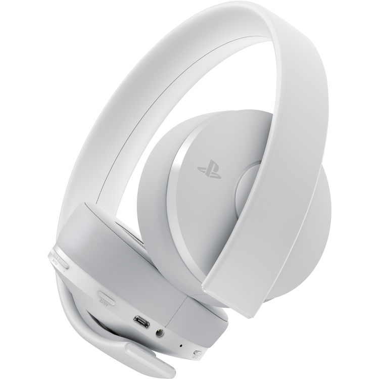 playstation 4 gold wireless headset white