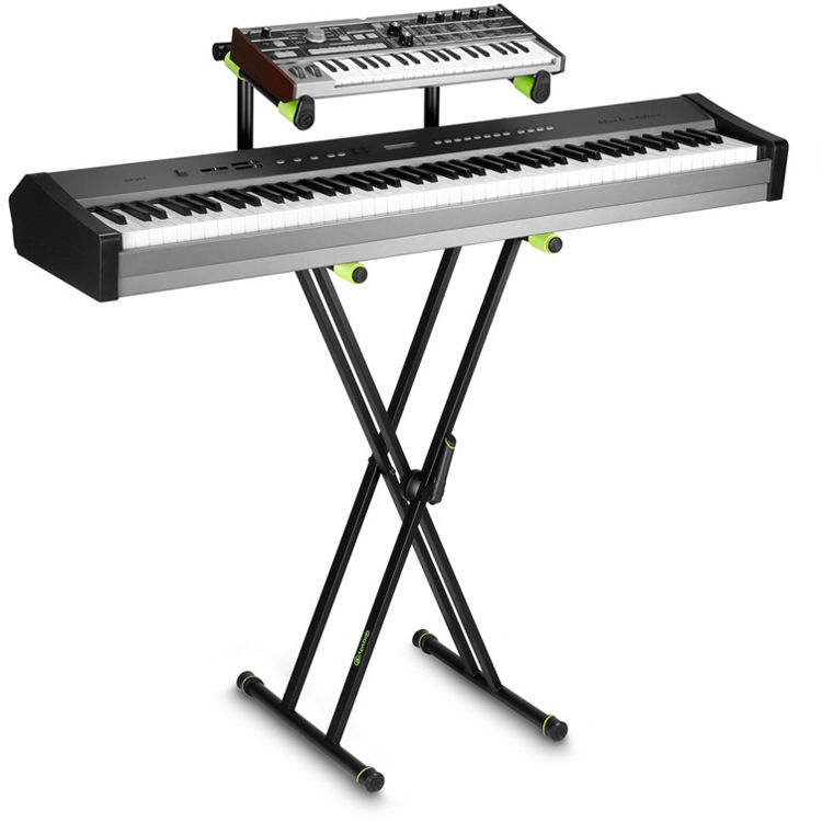 Gravity KSX 2 Keyboardständer X-Form Doppelstrebig Nivellierfuß Ständer Stativ