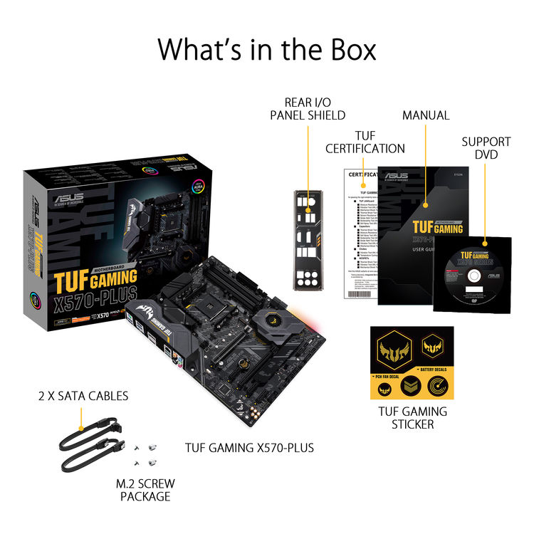 Asus Tuf Gaming X570 Plus Am4 Atx Motherboard Tuf Gaming