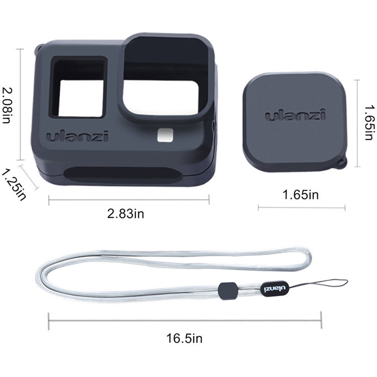 Ulanzi G8-3 Vlog Cámara Funda protectora con tapa de lente de cámara para Gopro 8 BL O9E9
