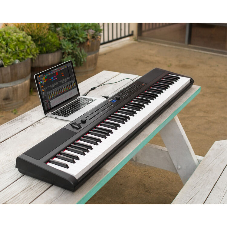 Artesia PE88 Sustain Pedal XStyle Piano Bench & Keyboard Stand Bundle