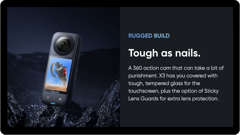 ★美品★Insta360 X3 CINSAAQ/B Insta360 X3 360° Camera CINSAAQ/B B&H Photo Video