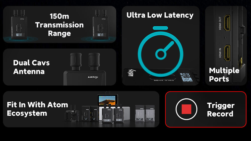 Vaxis ATOM 600 HDMI Wireless Video VA21-600-TR01 B&H Photo Video