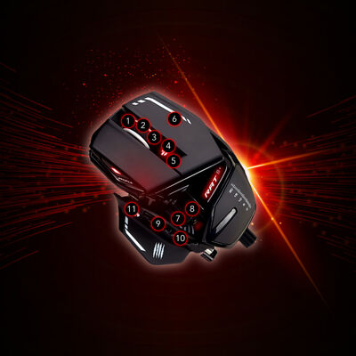Mad Catz R.A.T. 8+ Fully Adjustable Gaming Mouse MR05DCAMBL000-0