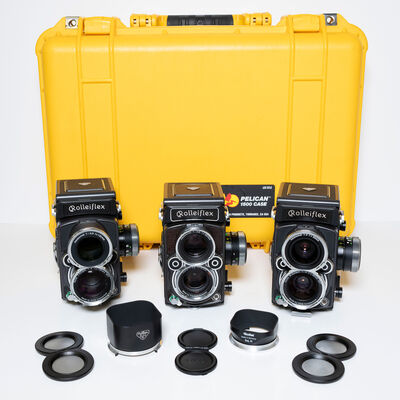 Used Rollei Rolleiflex 2,8 FX, 4,0 FW, and 4,0 FT Camera Set