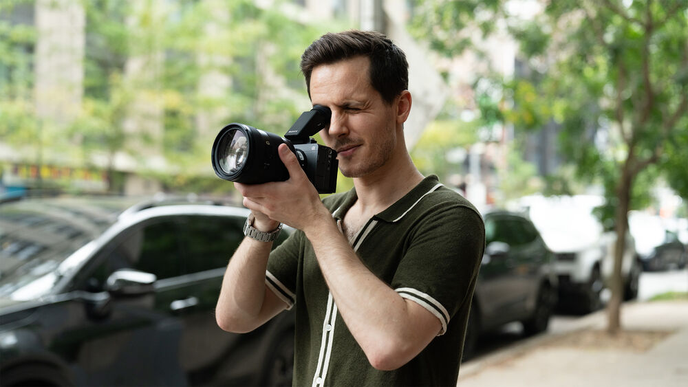 Sony FX5 en uso con EVF