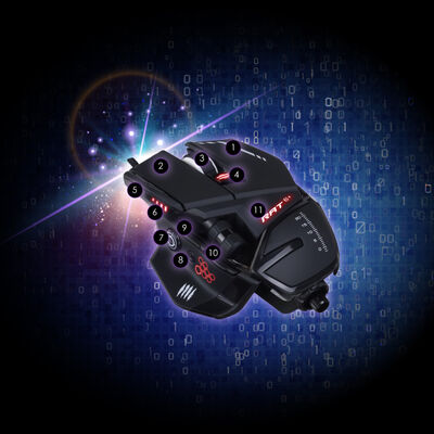 Mad Catz R.A.T. 6+ Optical Gaming Mouse MR04DCINBL000-0 B&H