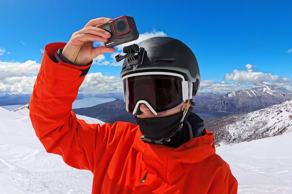 Insta360 ACE 8K Pro Action Camera on helmet