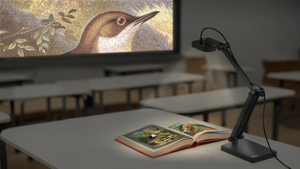 Ipevo P2V Ultra Caméra 4K Portable Avec Clip - Super Macro 1cm, Micro Intégré - Idéale Enseignement Et Présentations