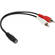 Williams Sound WCA 124 - 3.5mm Female TRS to Two RCA Male Cable Adapter for IR T1 (10.25")