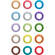 Sennheiser EW-D SK COLOR CODING Set of Color Indicators for EW-D SK Bodypack Transmitters (16-Pack)