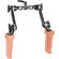 CAMVATE Wooden Handle Pair with Rosette Extension Arms & 15mm Rod Clamp
