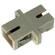 Camplex SC to SC Fiber Adapter Simplex Multi-Mode with Flange (Bronze Sleeve, Single)