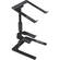 ProX Ibis Foldable DJ Laptop Stand with Adjustable Height Accessory Tray and Carrying Bag (Black)